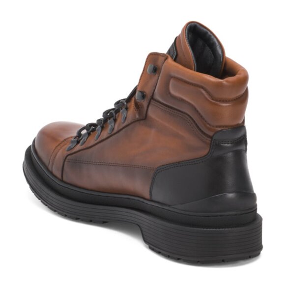 AMBITIOUS Men's Made In Portugal Leather Casual Lace Up Boots - Picture 2 of 3